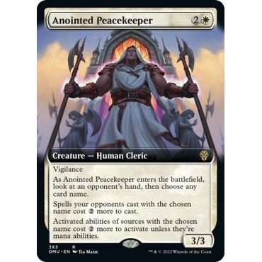 Image for Anointed Peacekeeper (Extended Art) (383) (DMU) - Magic: The Gathering