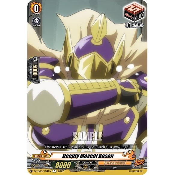 Image for Deeply Moved! Bason (D-TB03/134EN) (D-TB03) - Cardfight Vanguard