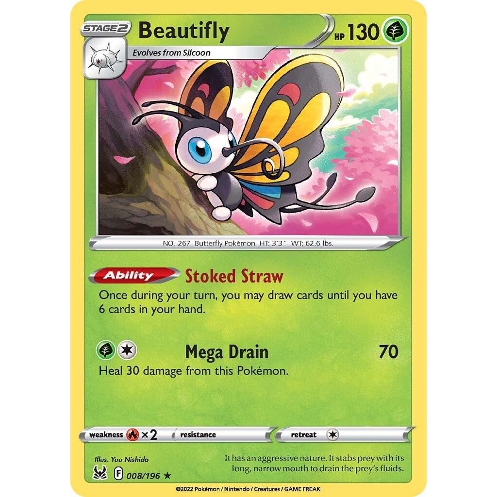 Image for Beautifly (008/196) (SWSH11) - Pokemon