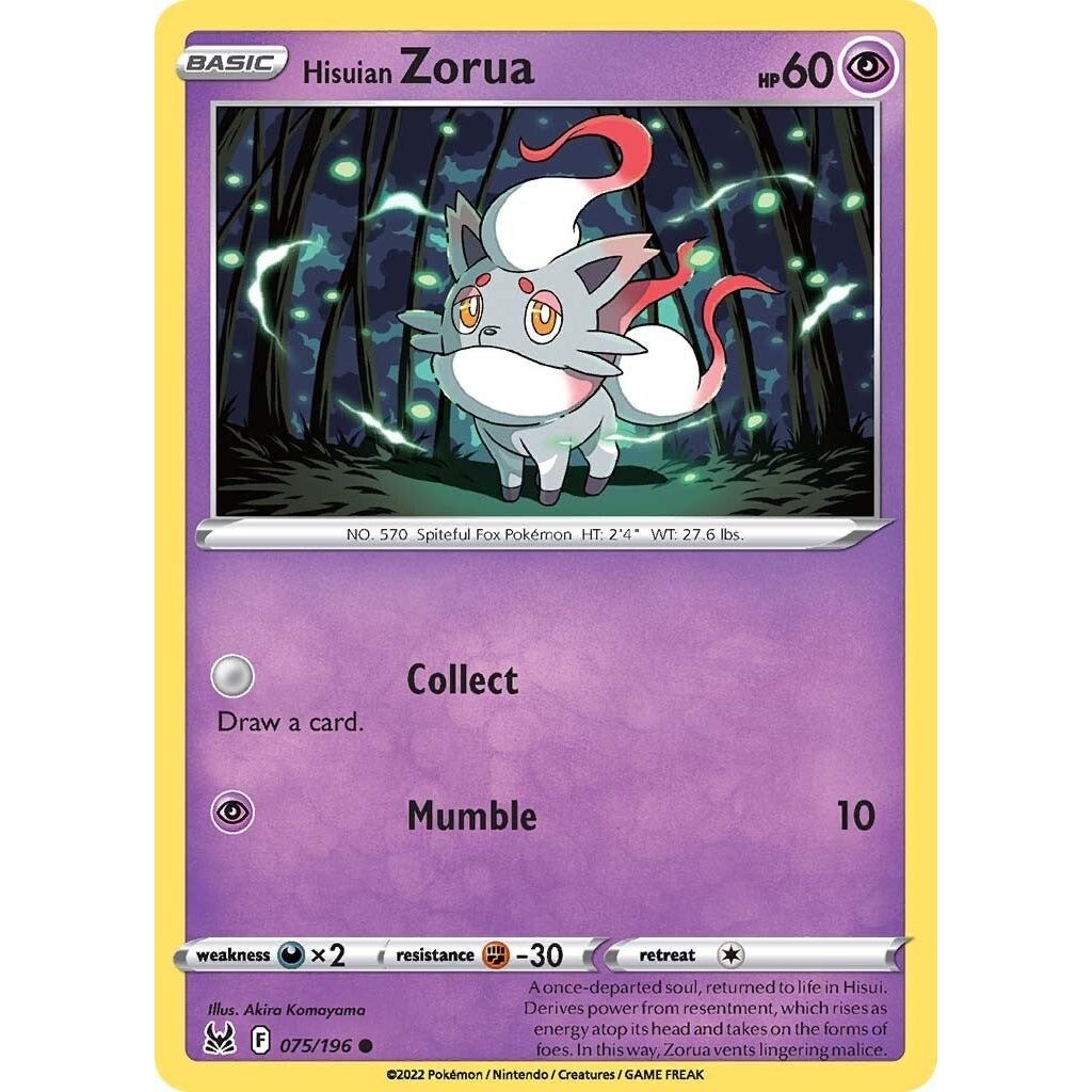 Image for Hisuian Zorua (075/196) (SWSH11) - Pokemon