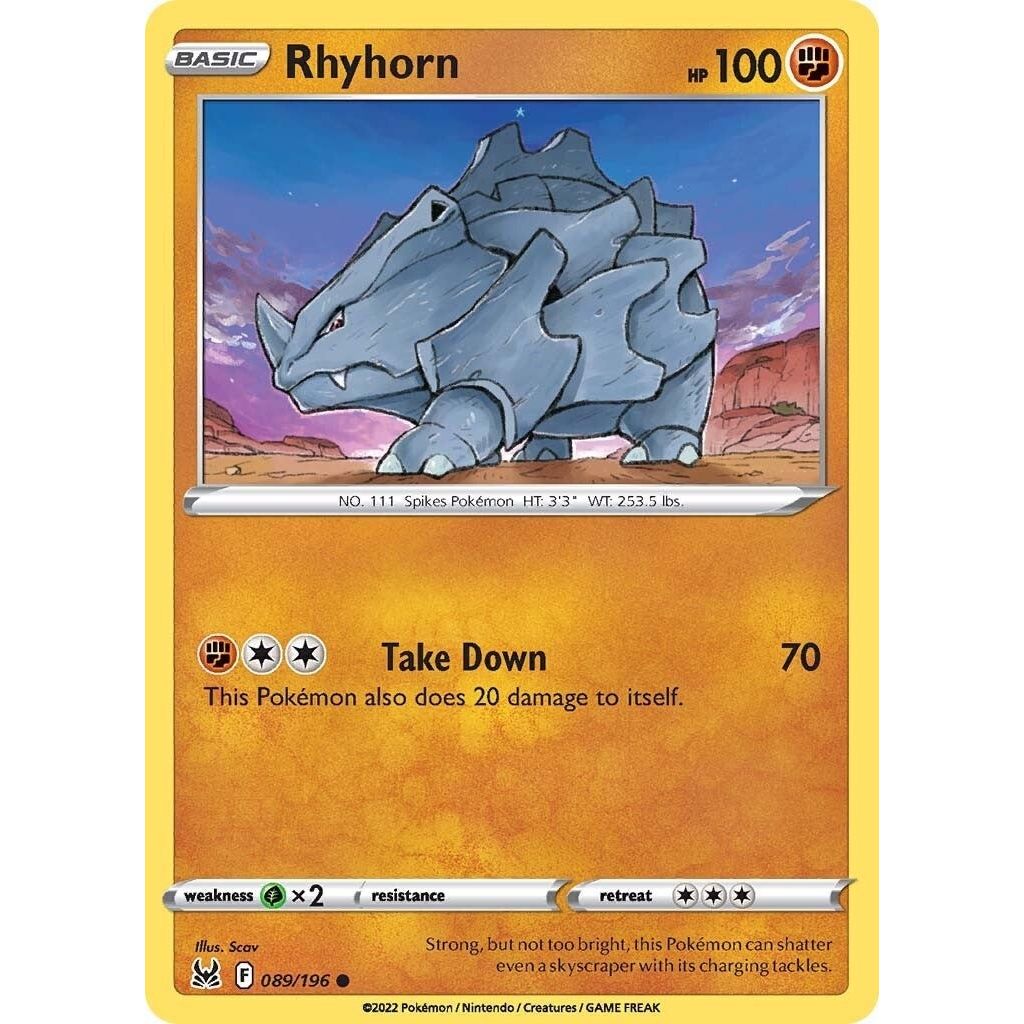 Image for Rhyhorn (089/196) (SWSH11) - Pokemon
