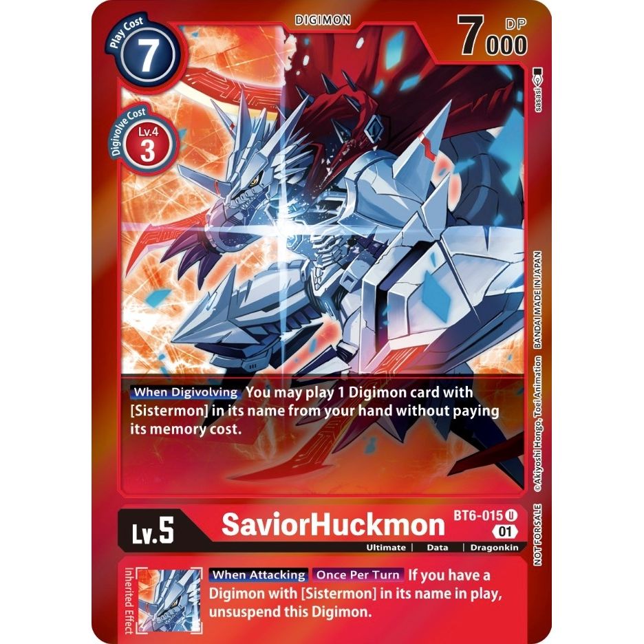 Image for SaviorHuckmon (Event Pack 3) (BT6-015 U) (BT06) - Digimon Card Game