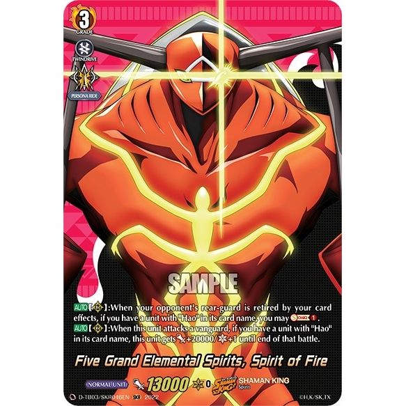 Image for Five Grand Elemental Spirits, Spirit of Fire (SKR) (D-TB03/SKR046EN) (D-TB03) - Cardfight Vanguard