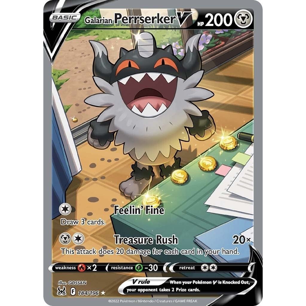 Image for Galarian Perrserker V (Alternate Full Art) (184/196) (SWSH11) - Pokemon