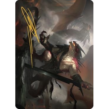 Image for Rivaz of the Claw Art Card (Gold-Stamped Signature) (53) (ASDMU) - Magic: The Gathering