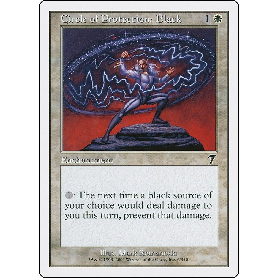 Image for Circle of Protection: Black (6) (7ED) - Magic: The Gathering