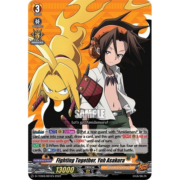 Image for Fighting Together, Yoh Asakura (D-TTD03/001EN) (D-TTD03) - Cardfight Vanguard