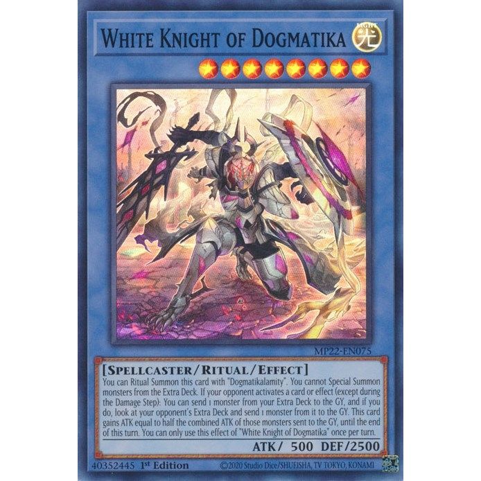 Image for White Knight of Dogmatika (MP22-EN075) (MP22) - YuGiOh