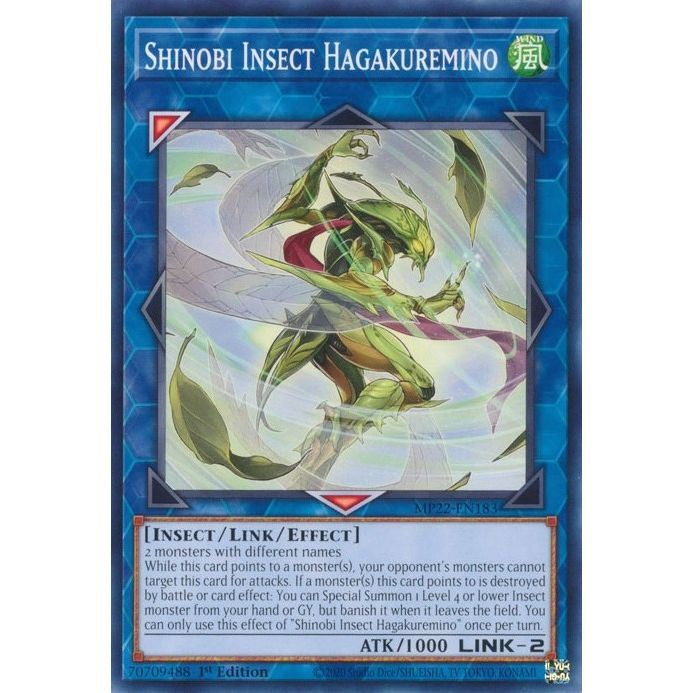 Image for Shinobi Insect Hagakuremino (MP22-EN183) (MP22) - YuGiOh