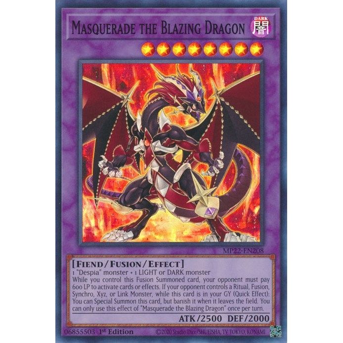 Image for Masquerade the Blazing Dragon (MP22-EN208) (MP22) - YuGiOh