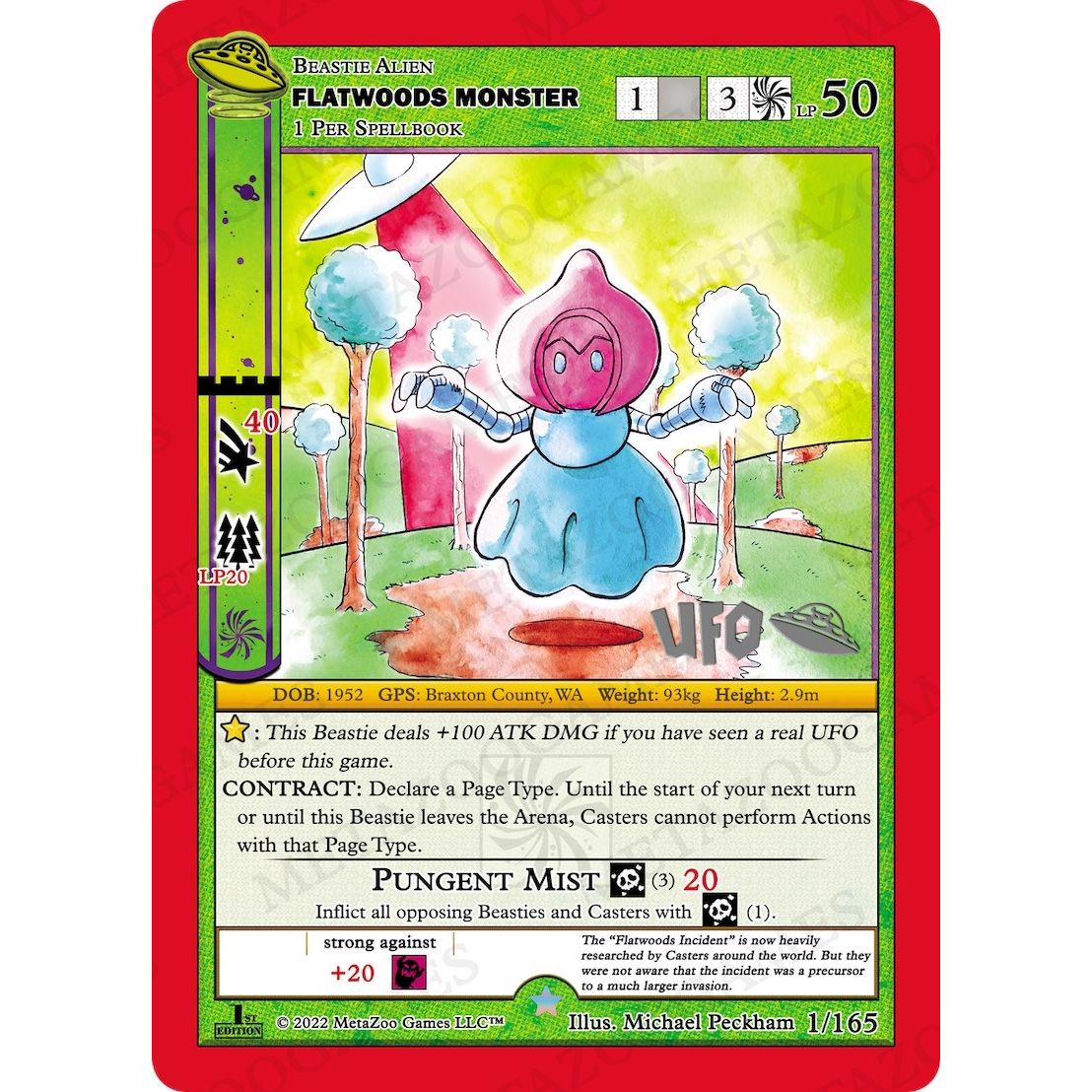 Image for Flatwoods Monster (001/165) (UFOFE-SP) - MetaZoo