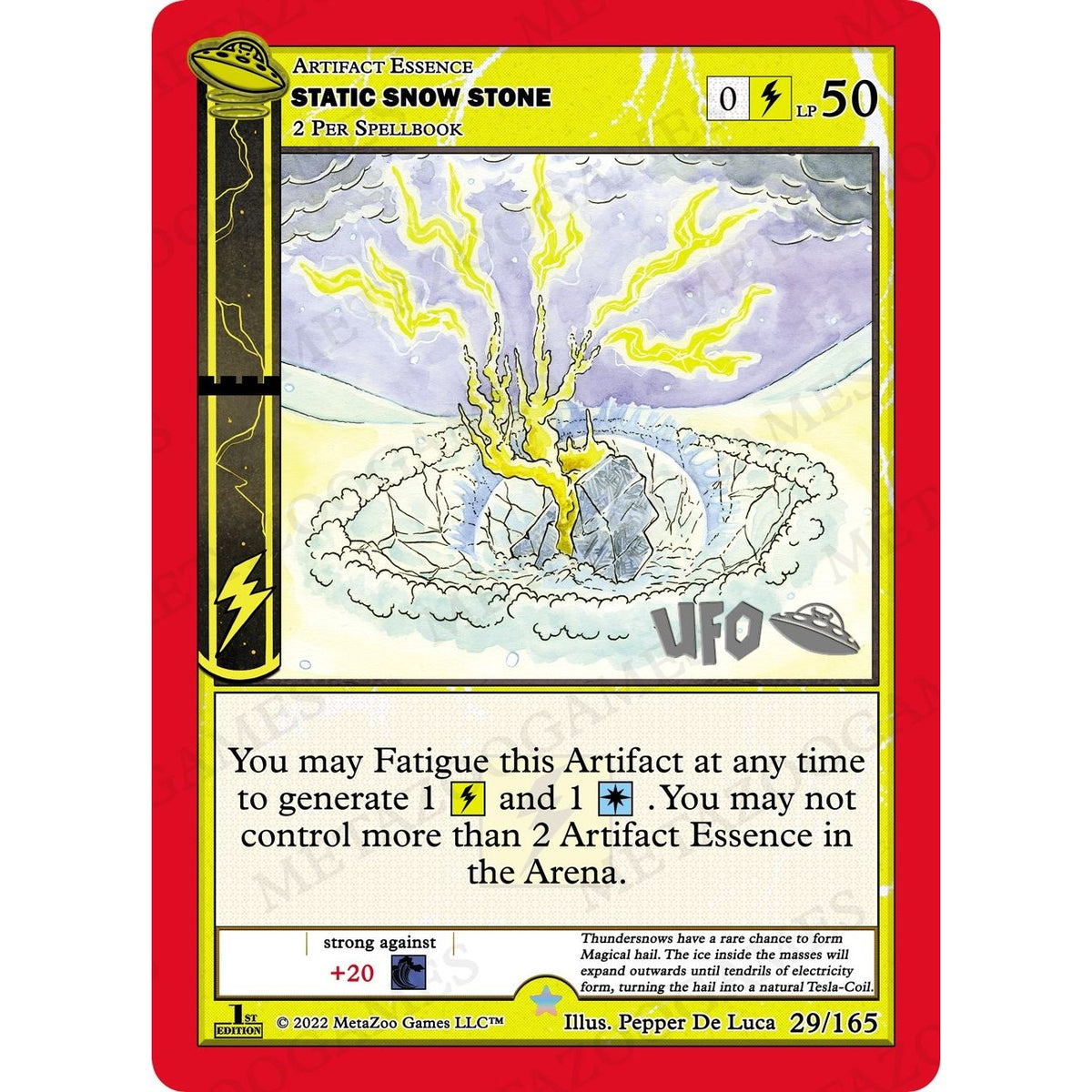 Image for Static Snow Stone (029/165) (UFOFE-SP) - MetaZoo