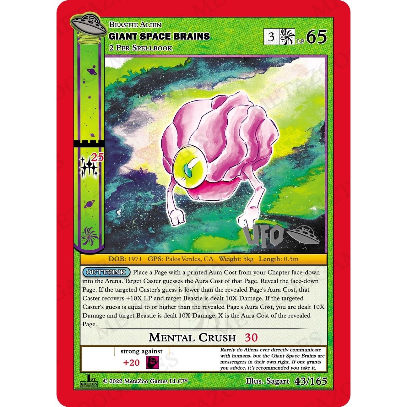 Image for Giant Space Brains (043/165) (UFOFE-SP) - MetaZoo