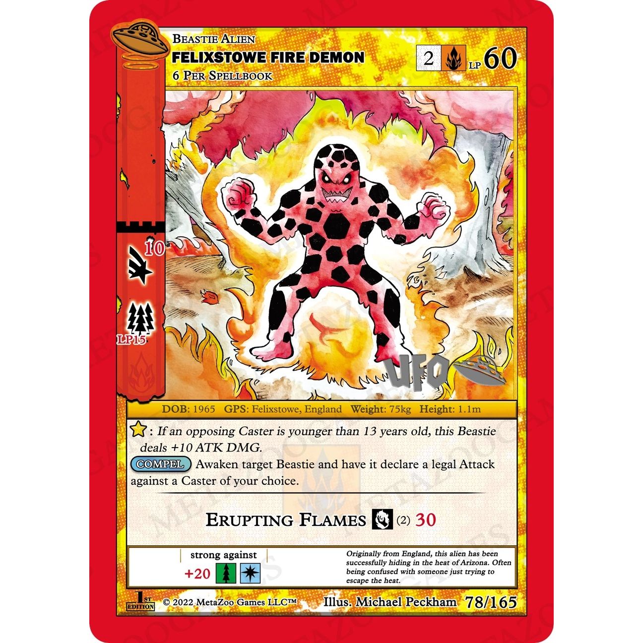 Image for Felixstowe Fire Demon (078/165) (UFOFE-SP) - MetaZoo
