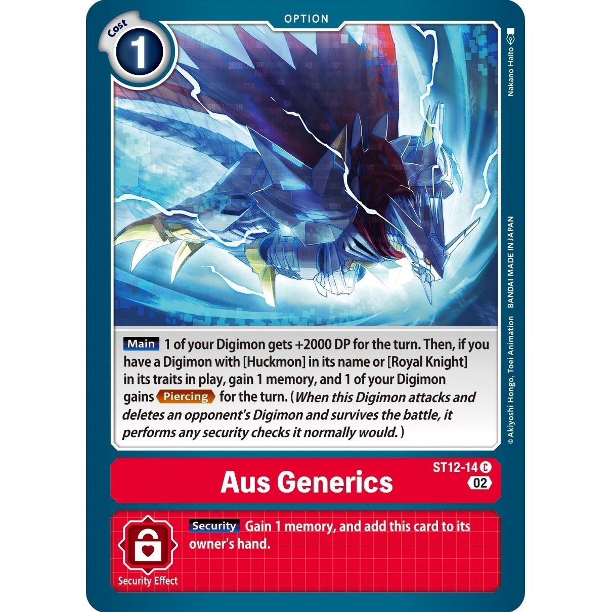 Image for Aus Generics (ST12-14 C) (ST-12) - Digimon Card Game