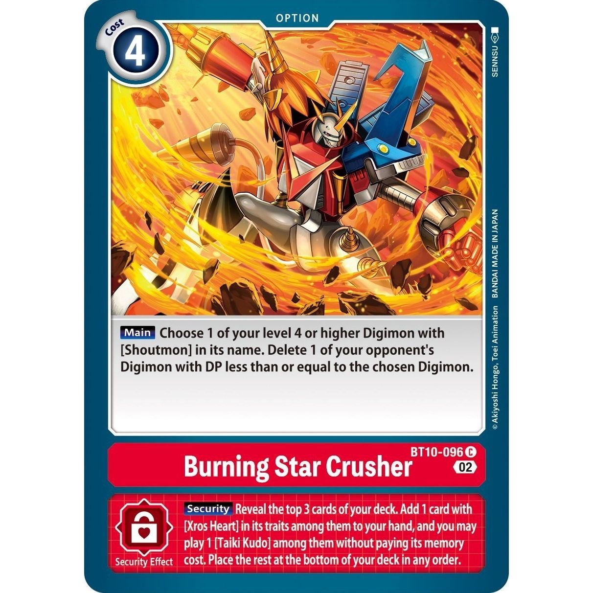 Image for Burning Star Crusher (BT10-096 C) (BT10) - Digimon Card Game