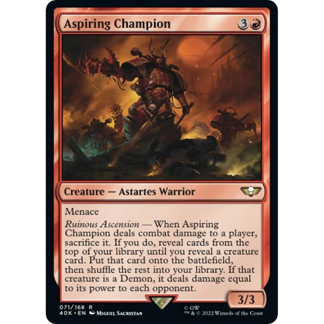 Image for Aspiring Champion (Surge Foil) (71) (40K) - Magic: The Gathering