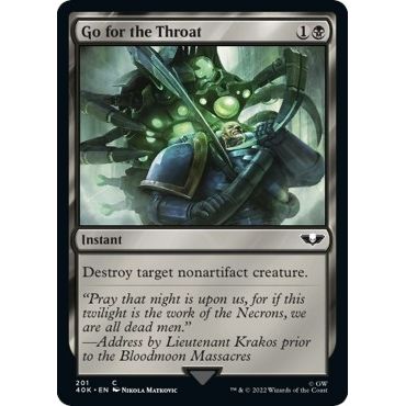 Image for Go for the Throat (201) (40K) - Magic: The Gathering