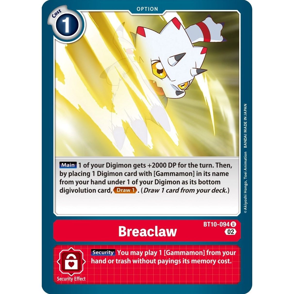 Image for Breaclaw (BT10-094 U) (BT10) - Digimon Card Game