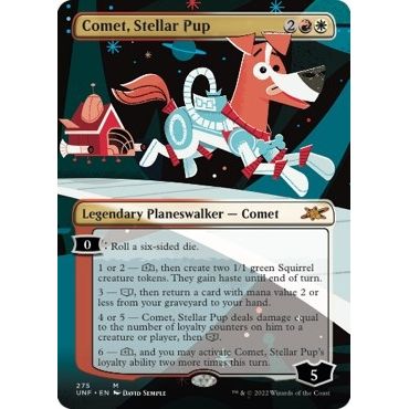 Image for Comet, Stellar Pup (Borderless) (275) (UNF) - Magic: The Gathering