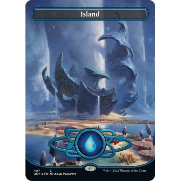 Image for Island (487) (Borderless) (Galaxy Foil) (487) (UNF) - Magic: The Gathering