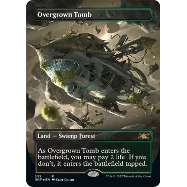 Image for Overgrown Tomb (Borderless) (Galaxy Foil) (535) (UNF) - Magic: The Gathering