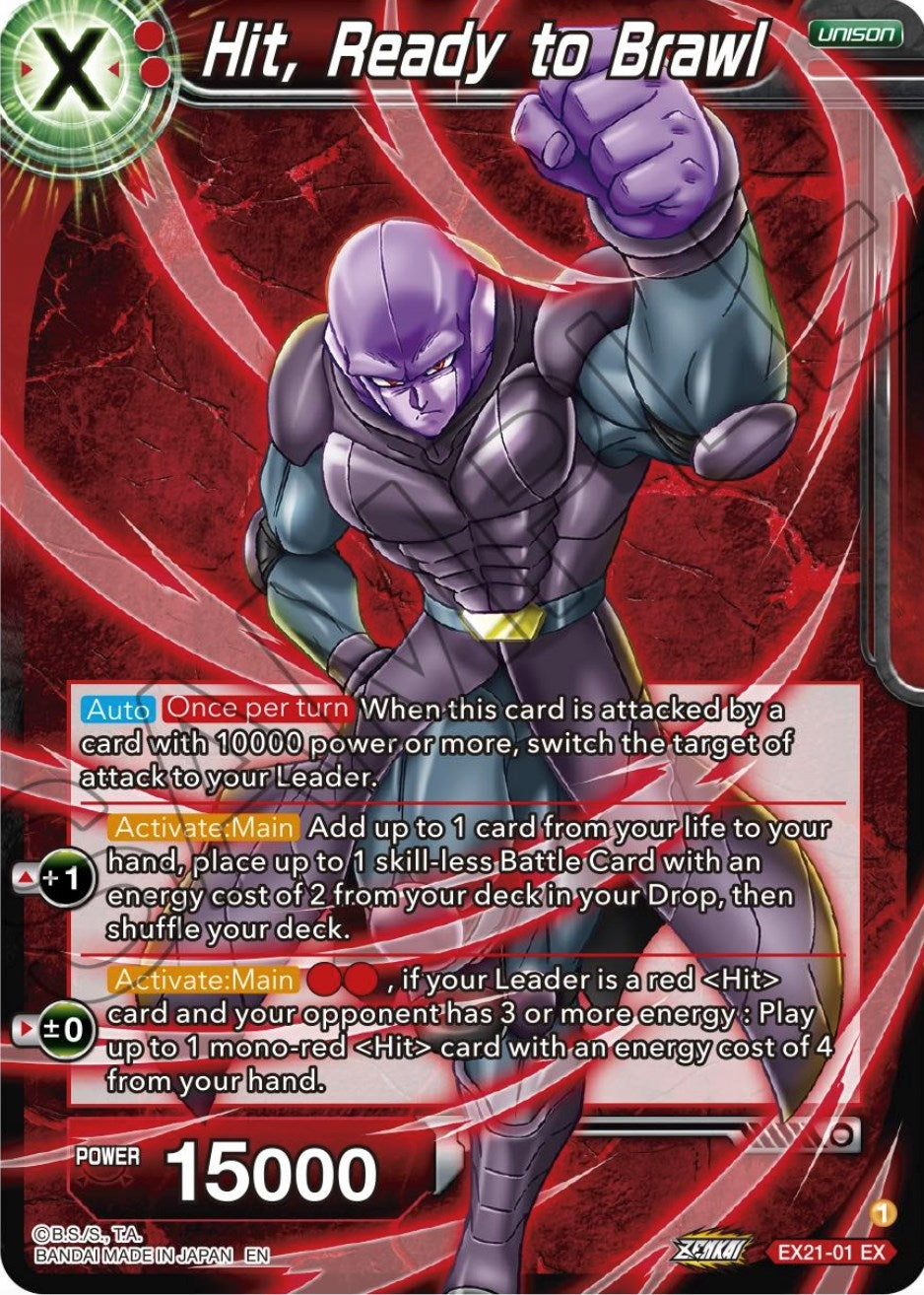 Image for Hit, Ready to Brawl (EX21-01) (DBS-BE21) - Dragon Ball Super: Masters