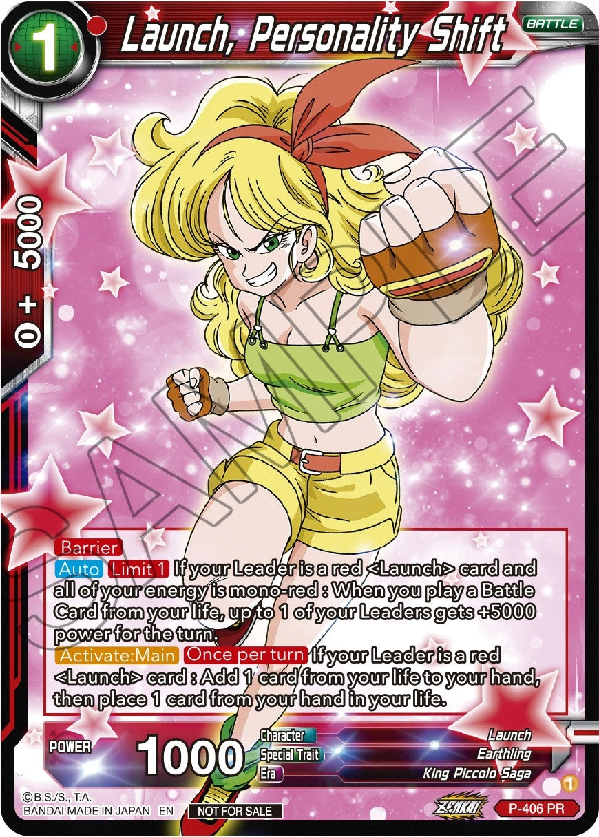 Image for Launch, Personality Shift (Zenkai Series Tournament Pack Vol.1) (P-406) (TPR) - Dragon Ball Super: Masters