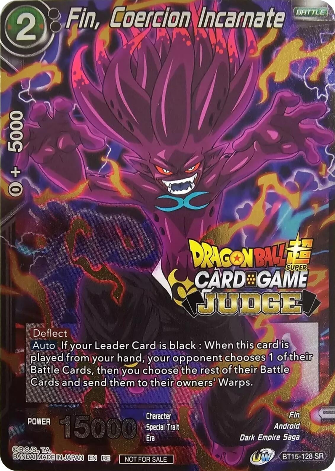 Image for Fin, Coercion Incarnate (Judge Pack Vol.12) (BT15-128) (TPR) - Dragon Ball Super: Masters