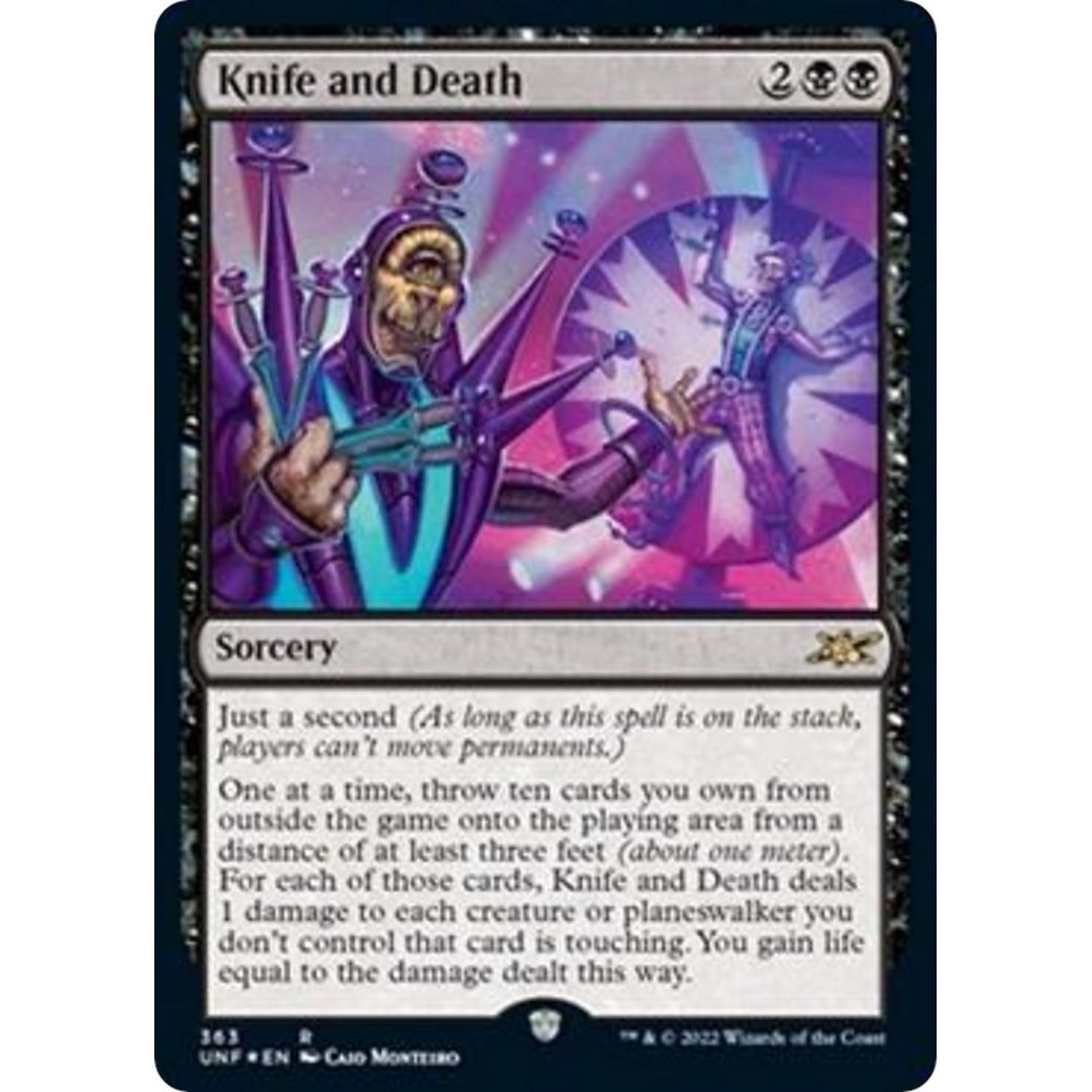 Image for Knife and Death (Galaxy Foil) (363) (UNF) - Magic: The Gathering