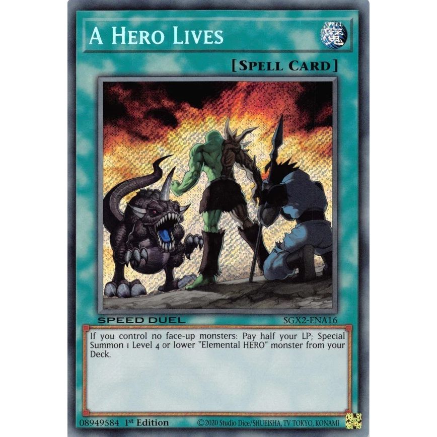 Image for A Hero Lives (Secret Rare) (SGX2-ENA16) (SGX2) - YuGiOh