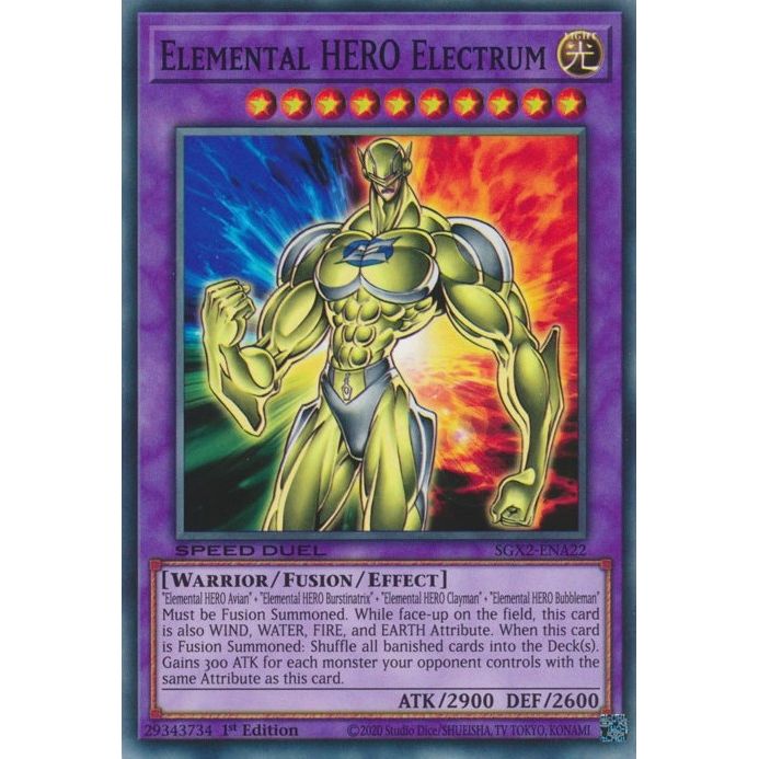 Image for Elemental HERO Electrum (SGX2-ENA22) (SGX2) - YuGiOh