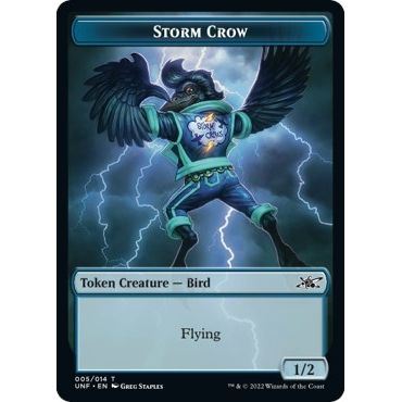 Image for Storm Crow Token (5) (UNF) - Magic: The Gathering
