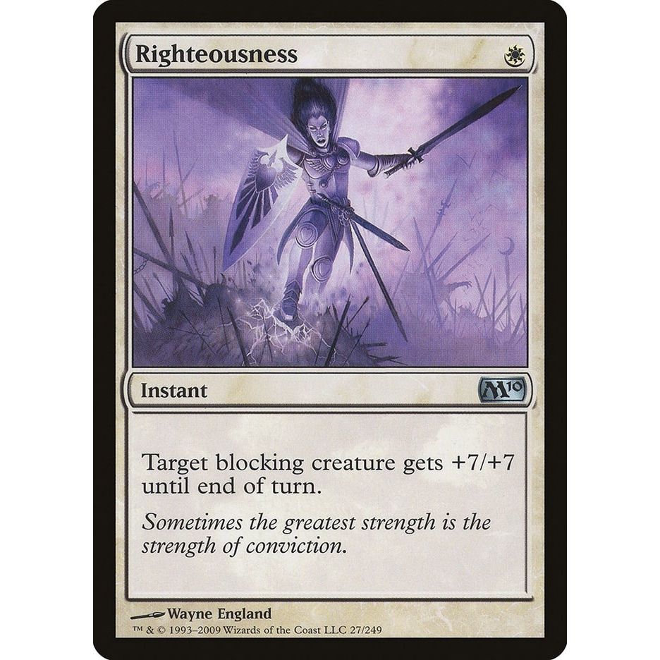 Image for Righteousness (27) (M10) - Magic: The Gathering