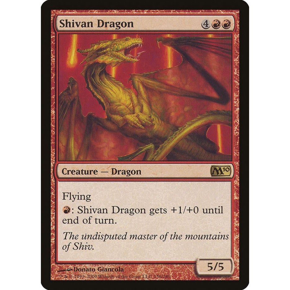 Image for Shivan Dragon (156) (M10) - Magic: The Gathering