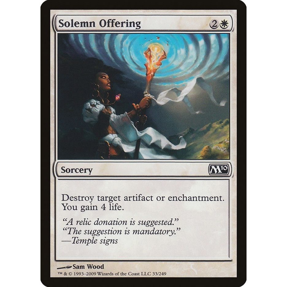 Image for Solemn Offering (33) (M10) - Magic: The Gathering