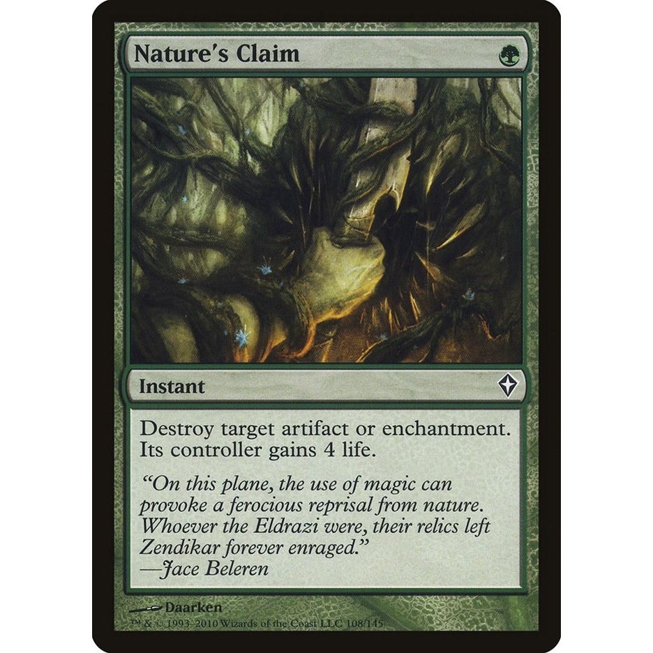 Image for Nature's Claim (108) (WWK) - Magic: The Gathering