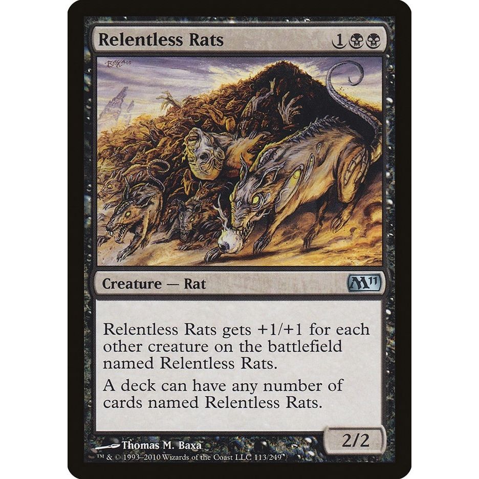 Image for Relentless Rats (113) (M11) - Magic: The Gathering