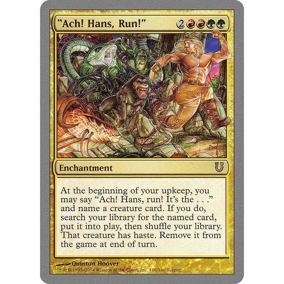 Image for "Ach! Hans, Run!" (116) (UNH) - Magic: The Gathering
