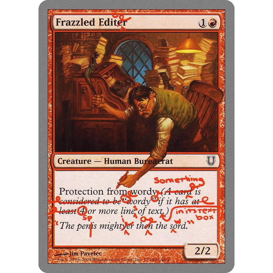 Image for Frazzled Editor (77) (UNH) - Magic: The Gathering