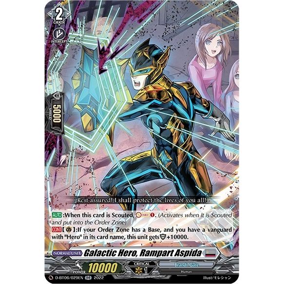 Image for Galactic Hero, Rampart Aspida (D-BT06/029EN) (D-BT06) - Cardfight Vanguard