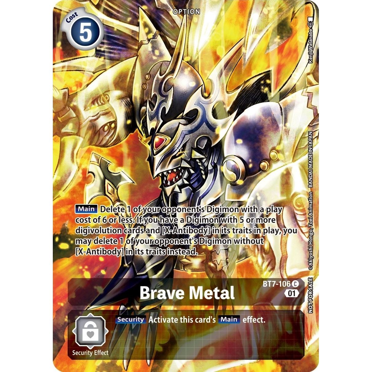 Image for Brave Metal (Premium Deck Set) (BT7-106 C) (BT07) - Digimon Card Game