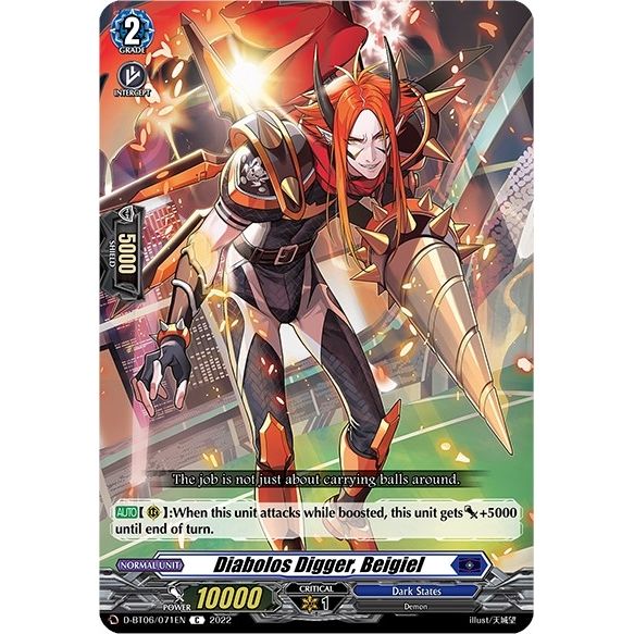 Image for Diabolos Digger, Beigiel (D-BT06/071EN) (D-BT06) - Cardfight Vanguard