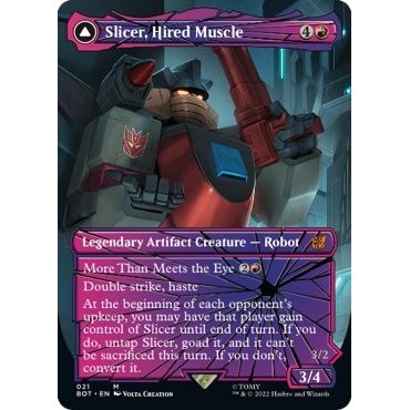 Image for Slicer, Hired Muscle (Shattered Glass) (21) (BOT) - Magic: The Gathering