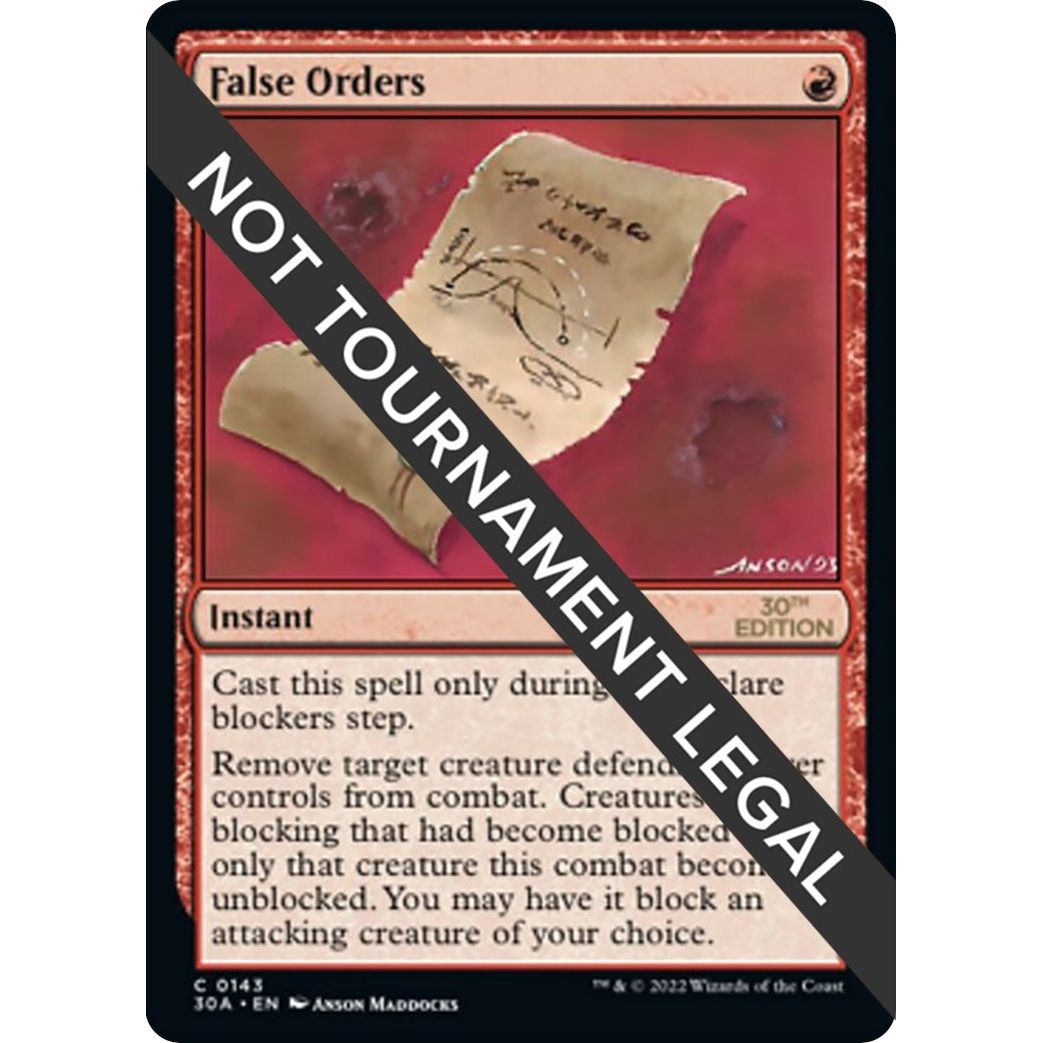 Image for False Orders (143) (30A) - Magic: The Gathering