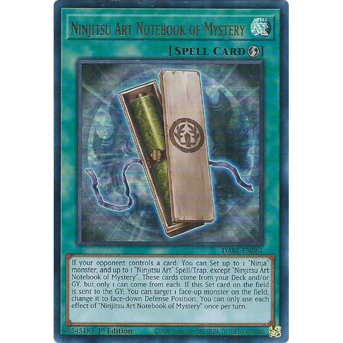 Image for Ninjitsu Art Notebook of Mystery (DABL-EN061) (DABL) - YuGiOh