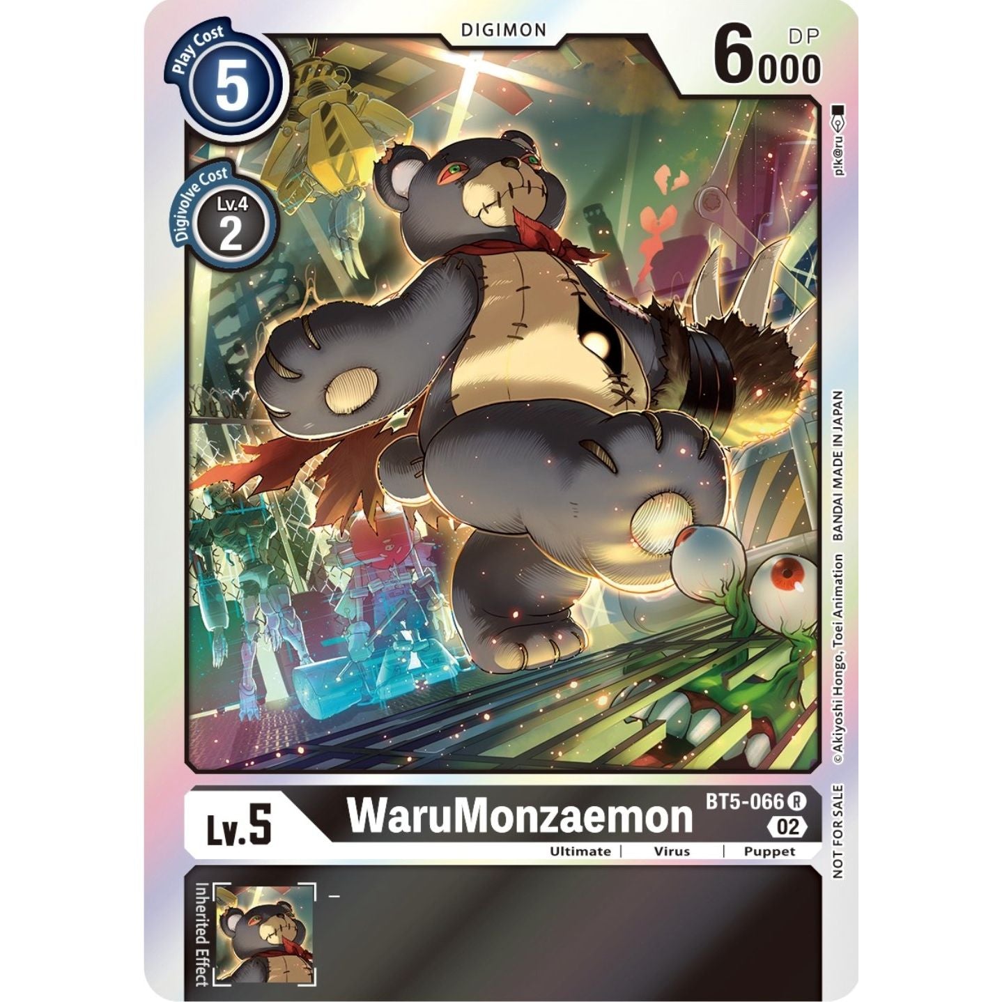 Image for WaruMonzaemon (Official Tournament Pack Vol. 7) (BT5-066 R) (BT05) - Digimon Card Game