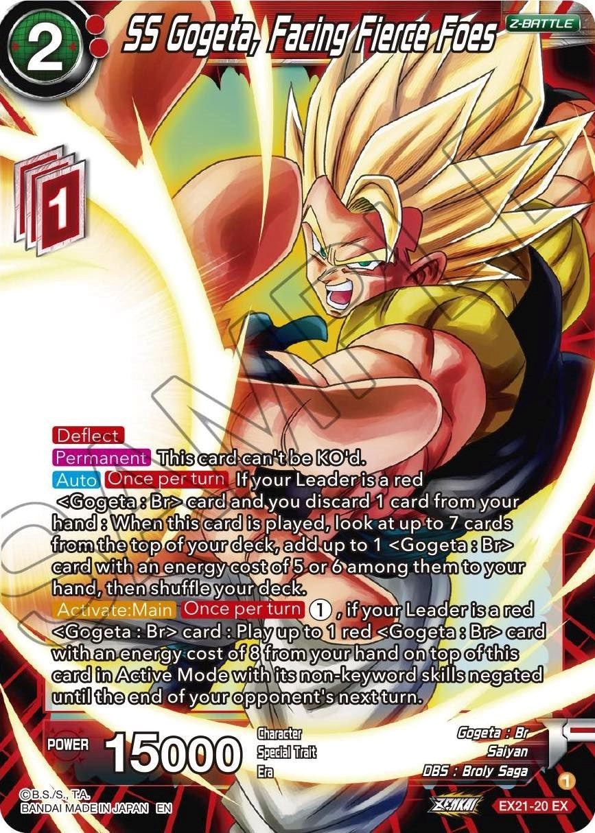 Image for SS Gogeta, Facing Fierce Foes (EX21-20) (DBS-BE21) - Dragon Ball Super: Masters