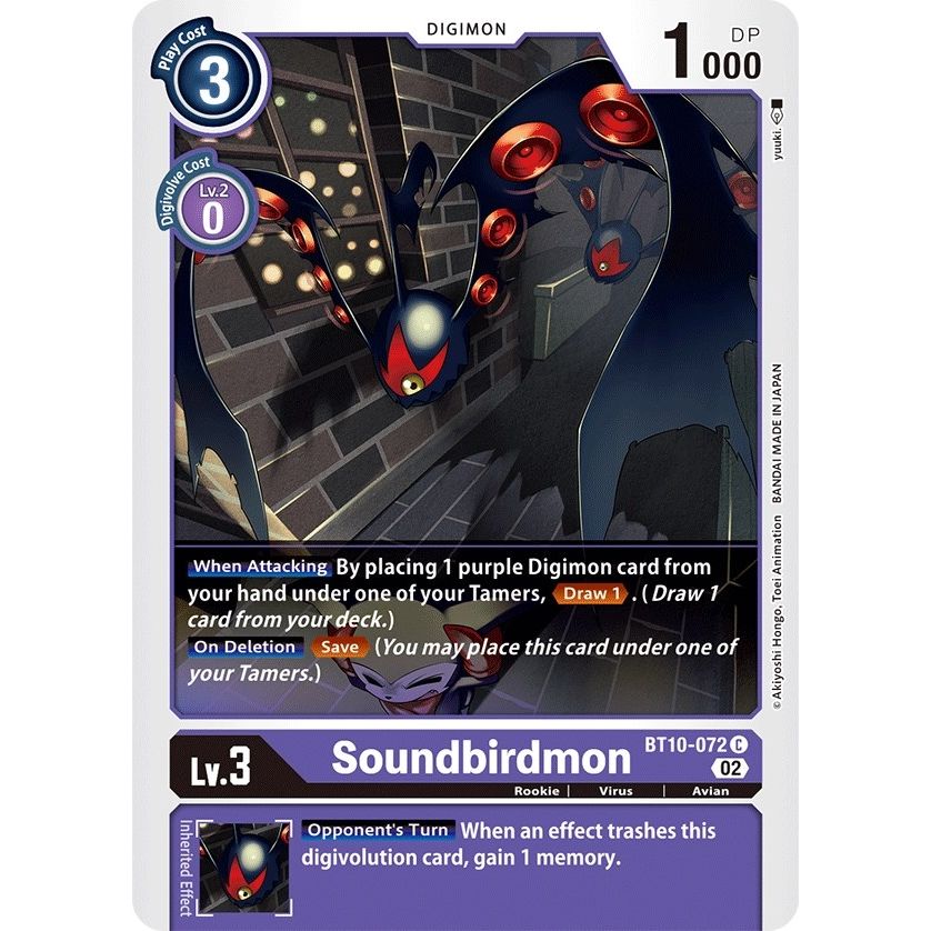 Image for Soundbirdmon (BT10-072 C) (BT10) - Digimon Card Game