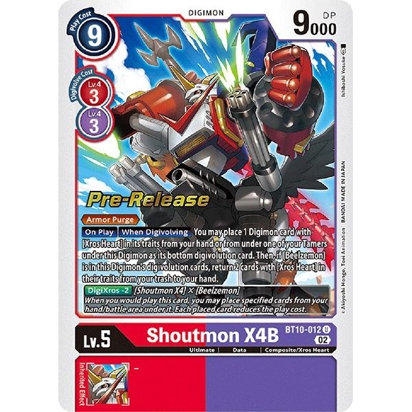 Image for Shoutmon X4B (BT10-012 U) (BT10_PR) - Digimon Card Game
